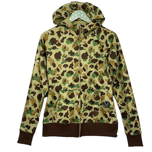 Burton Jackets & Blazers - Burton Scoop Hoodie Jacket Womens Small Camo DryRide Thermex Softshell Brown